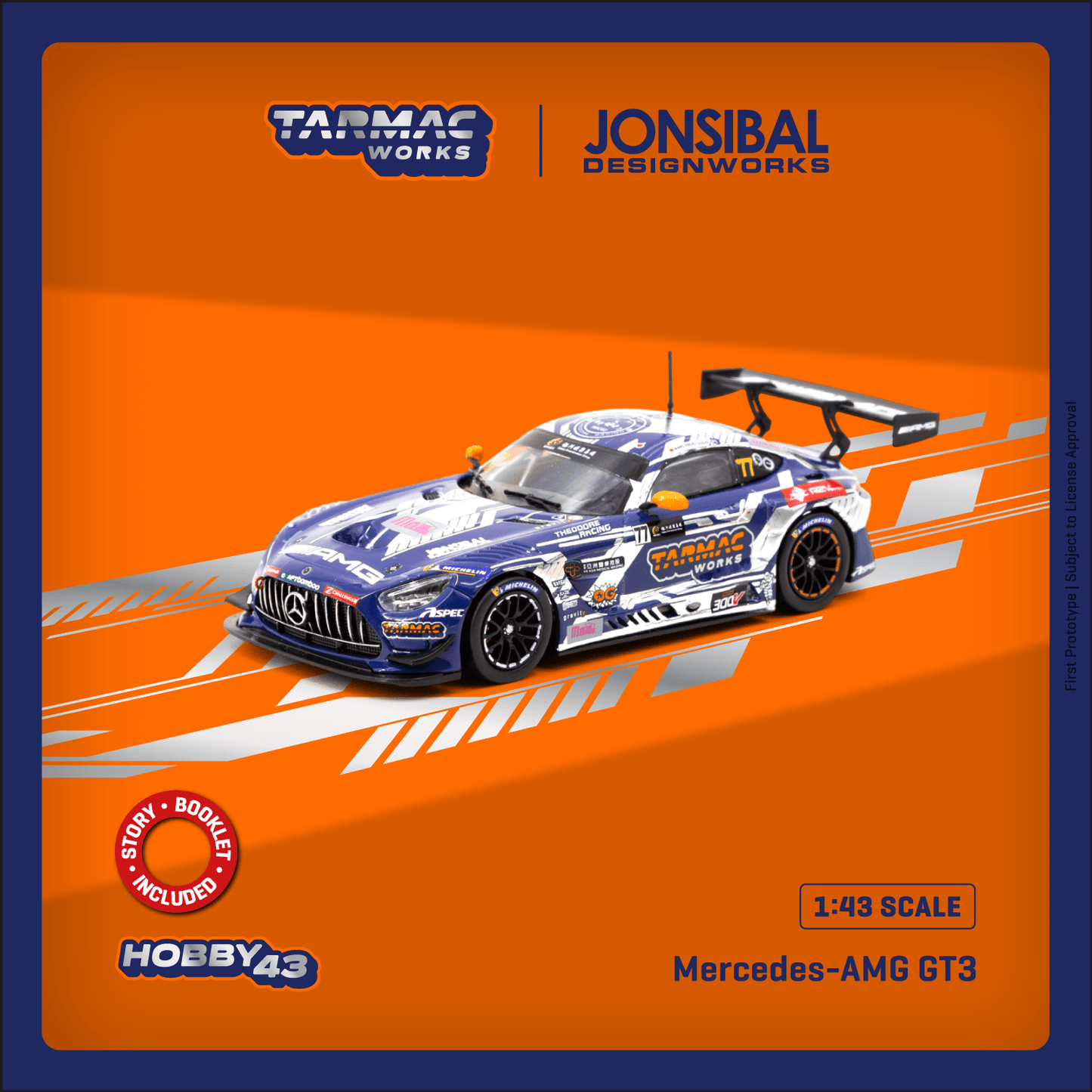 Tarmac Works 1/43 Mercedes-AMG GT3 Macau GT Cup 2022 #77 Winner - HOBBY43