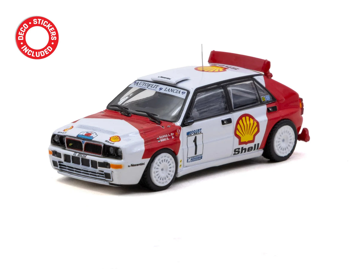 Tarmac Works 1/64 Lancia Delta HF Integrale Mogürt-Salgó Rallye 1993 Winner #1 - Tarmac Works HOBBY64