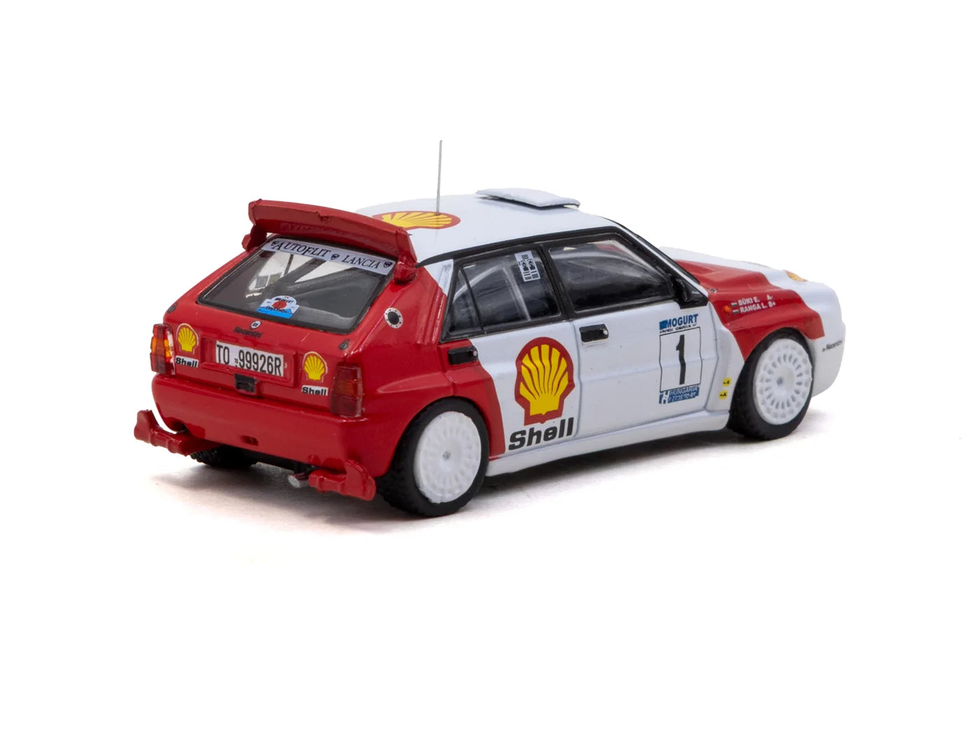 Tarmac Works 1/64 Lancia Delta HF Integrale Mogürt-Salgó Rallye 1993 Winner #1 - Tarmac Works HOBBY64