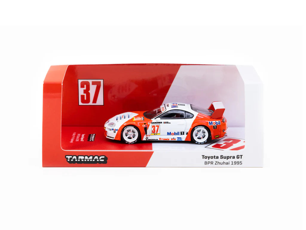 Tarmac Works 1/64 Toyota Supra GT BPR Zhuhai 1995 #37 - HOBBY64