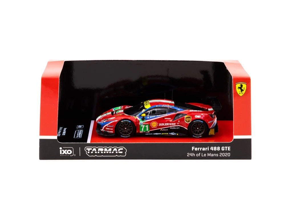 Tarmac Works X iXO Models 1/64 Ferrari 488 GTE 24h of Le Mans 2020 #71 - HOBBY64