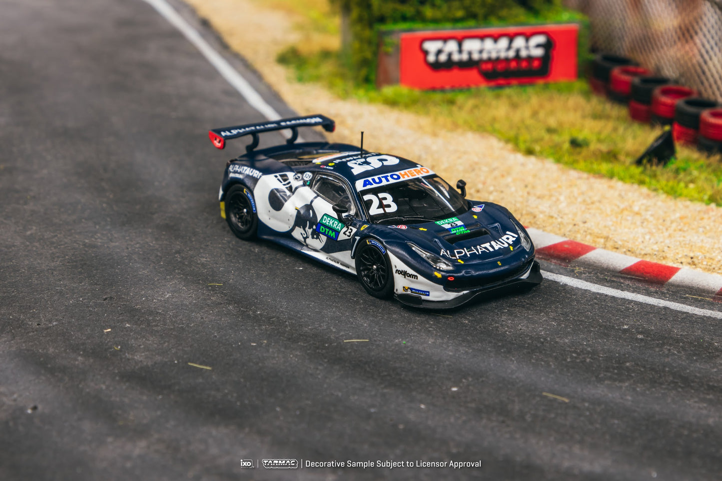 Tarmac Works X iXO Models 1/64 Ferrari 488 GT3 DTM 2021 Nürburgring #23 Race 2 Winner Alex Albon - HOBBY64