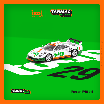 Tarmac Works X iXO Models 1/64 Ferrari F40 LM 24h of Le Mans 1994 #29 - HOBBY64