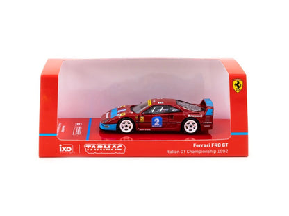 Tarmac Works X iXO Models 1/64 Ferrari F40 GT Italian GT Championship 1992 #2 - HOBBY64