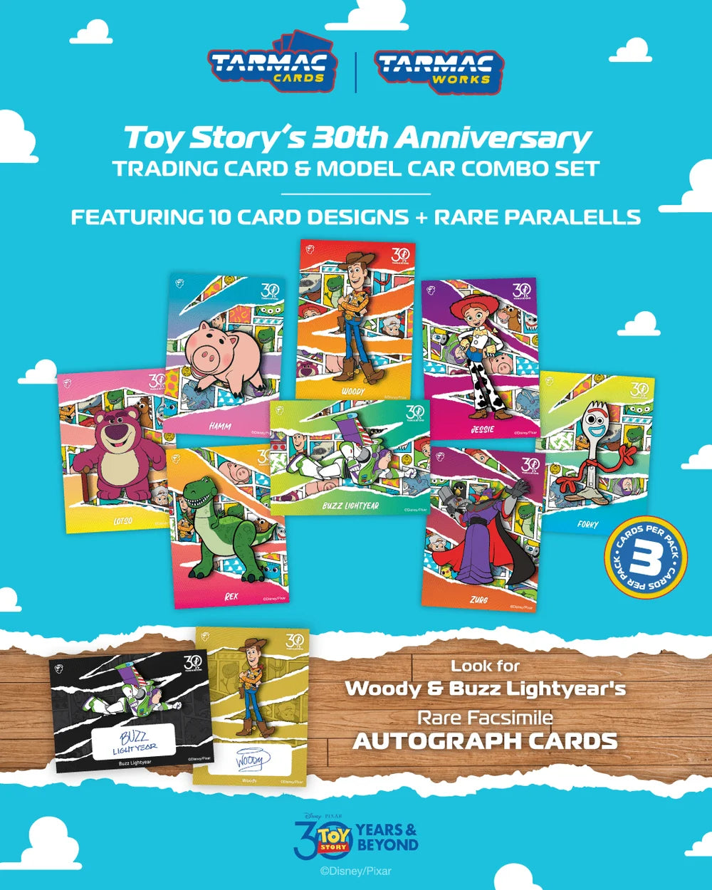 Tarmac Works 1/64 Pandem Toyota GR Yaris Toy Story - 30th Anniversary with Tarmac Cards - Tarmac Works HOBBY64