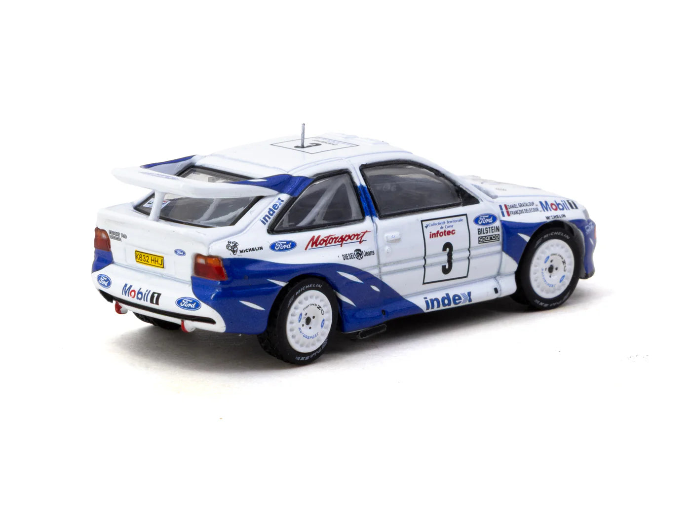 Tarmac Works 1/64 Ford Escort RS Cosworth Tour de Corse - Rallye de France 1993 Winner #3 - Tarmac Works HOBBY64