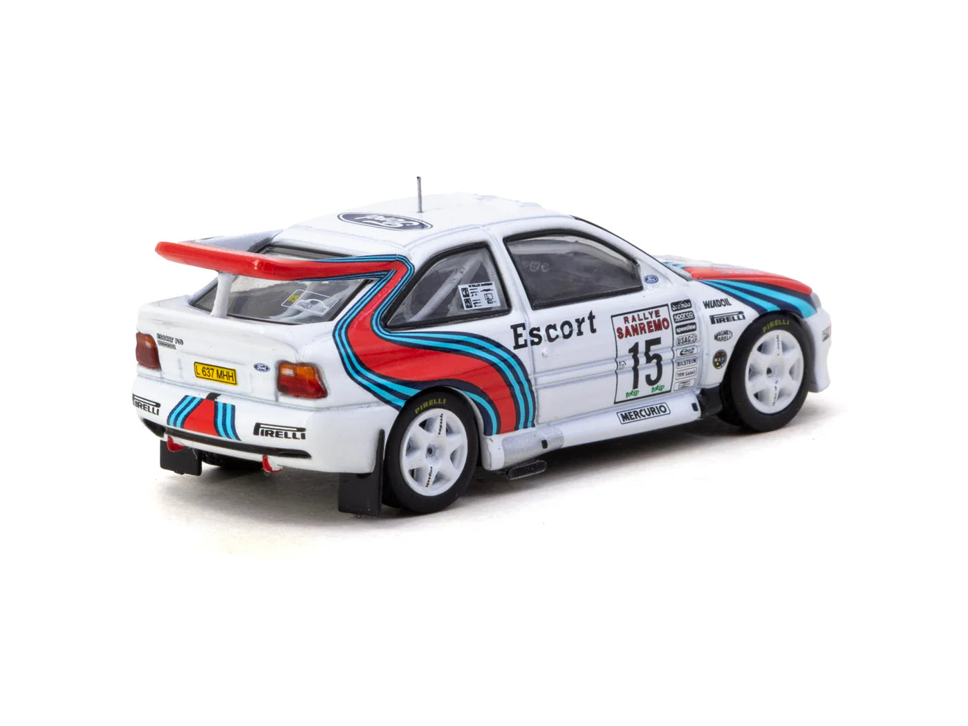 Tarmac Works 1/64 Ford Escort RS Cosworth WRC Rallye Sanremo 1994 #15 - Tarmac Works HOBBY64