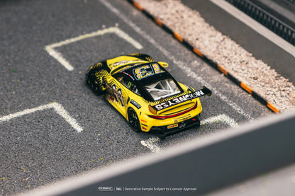 Tarmac Works 1/64 Porsche 911 GT3 R GT World Challenge Asia 2025 Phantom Global Racing #13 with Tarmac Cards - Tarmac Works x iXO Models HOBBY64