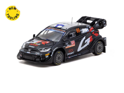 Tarmac Works 1/64 Toyota GR YARIS Rally1 HYBRID Rally Latvia 2024 Winner #69 - Tarmac Works x iXO Models HOBBY64
