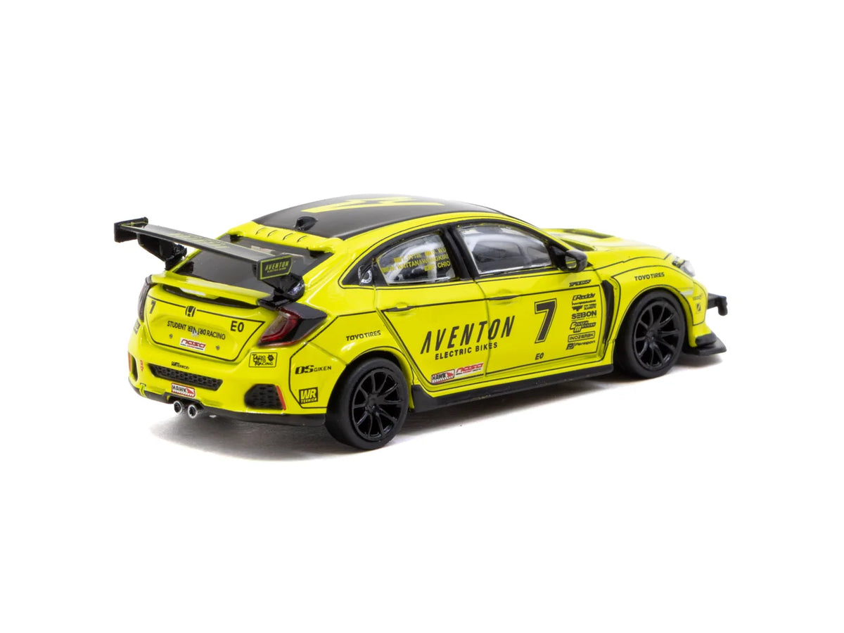 Tarmac Works 1/64 Honda Civic TYPE R FK8 NASA Western Endurance Racing Championship 2022 #7 Student Driver (by Daniel Wu) - Tarmac Works HOBBY64