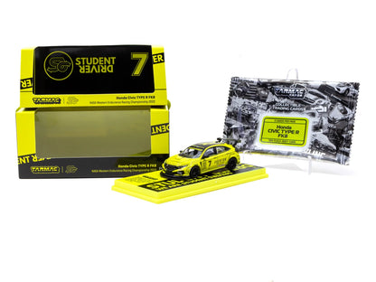 Tarmac Works 1/64 Honda Civic TYPE R FK8 NASA Western Endurance Racing Championship 2022 #7 Student Driver (by Daniel Wu) - Tarmac Works HOBBY64