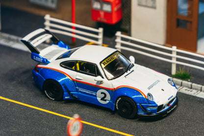 Tarmac Works 1/64 Porsche RWB 993 Liberty Walk with Container Packaging - Tarmac Works HOBBY64