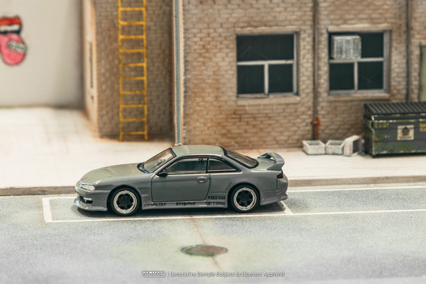 Tarmac Works 1/64 Nissan VERTEX Silvia (S14) Grey - GLOBAL64