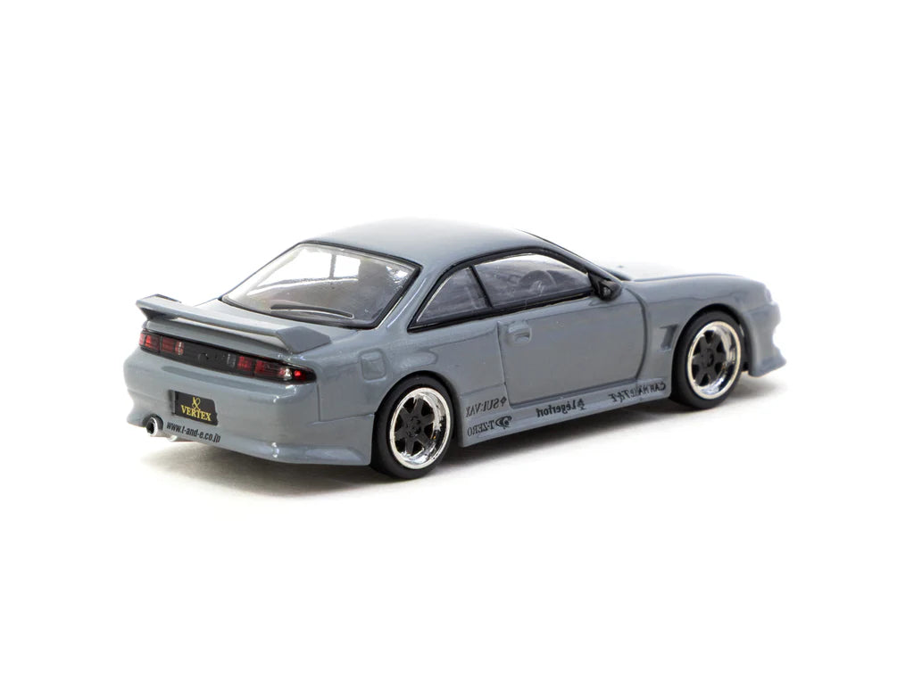 Tarmac Works 1/64 Nissan VERTEX Silvia (S14) Grey - GLOBAL64