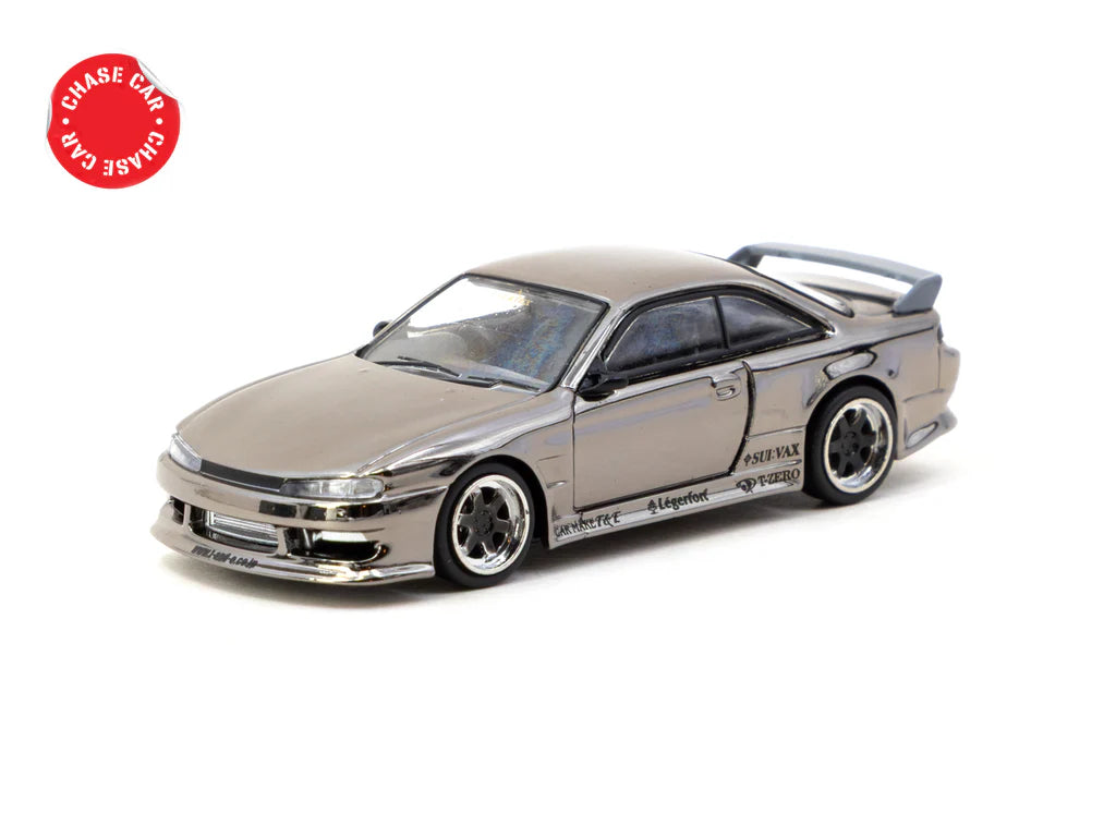 Tarmac Works 1/64 Nissan VERTEX Silvia (S14) Grey - GLOBAL64