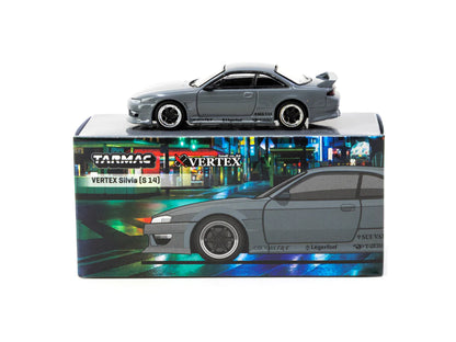 Tarmac Works 1/64 Nissan VERTEX Silvia (S14) Grey - GLOBAL64