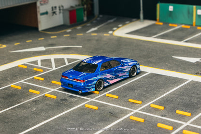 Tarmac Works 1/64 VERTEX Toyota Mark II JZX100 Blue Metallic - GLOBAL64