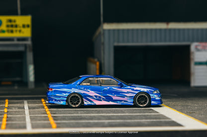 Tarmac Works 1/64 VERTEX Toyota Mark II JZX100 Blue Metallic - GLOBAL64