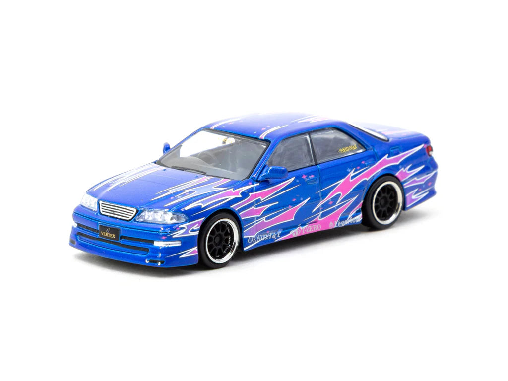 Tarmac Works 1/64 VERTEX Toyota Mark II JZX100 Blue Metallic - GLOBAL64