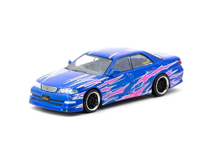Tarmac Works 1/64 VERTEX Toyota Mark II JZX100 Blue Metallic - GLOBAL64