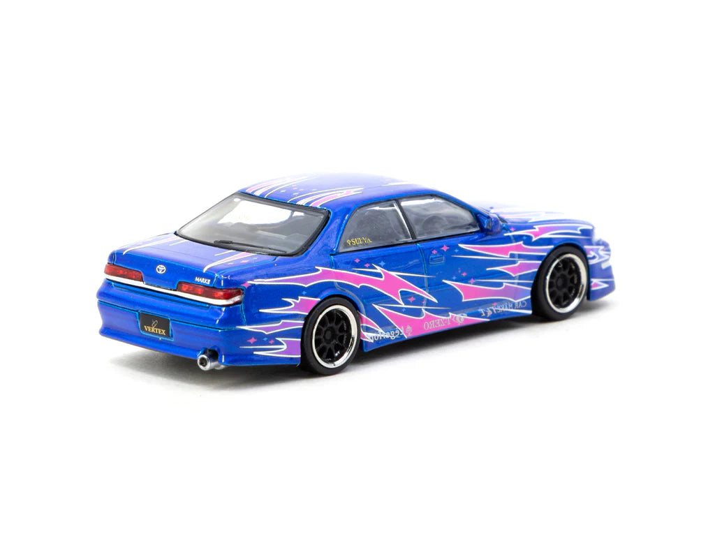 Tarmac Works 1/64 VERTEX Toyota Mark II JZX100 Blue Metallic - GLOBAL64