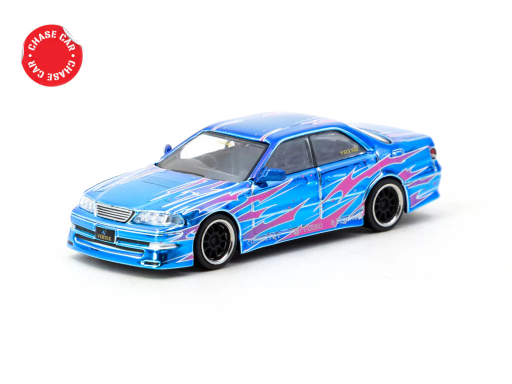 Tarmac Works 1/64 VERTEX Toyota Mark II JZX100 Blue Metallic - GLOBAL64