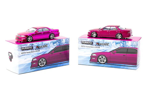 Tarmac Works 1/64 VERTEX Toyota Mark II JZX100 Red Metallic - GLOBAL64