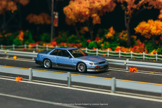 Tarmac Works 1/64 VERTEX Nissan Silvia S13 Blue/Grey - GLOBAL64