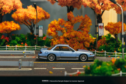 Tarmac Works 1/64 VERTEX Nissan Silvia S13 Blue/Grey - GLOBAL64