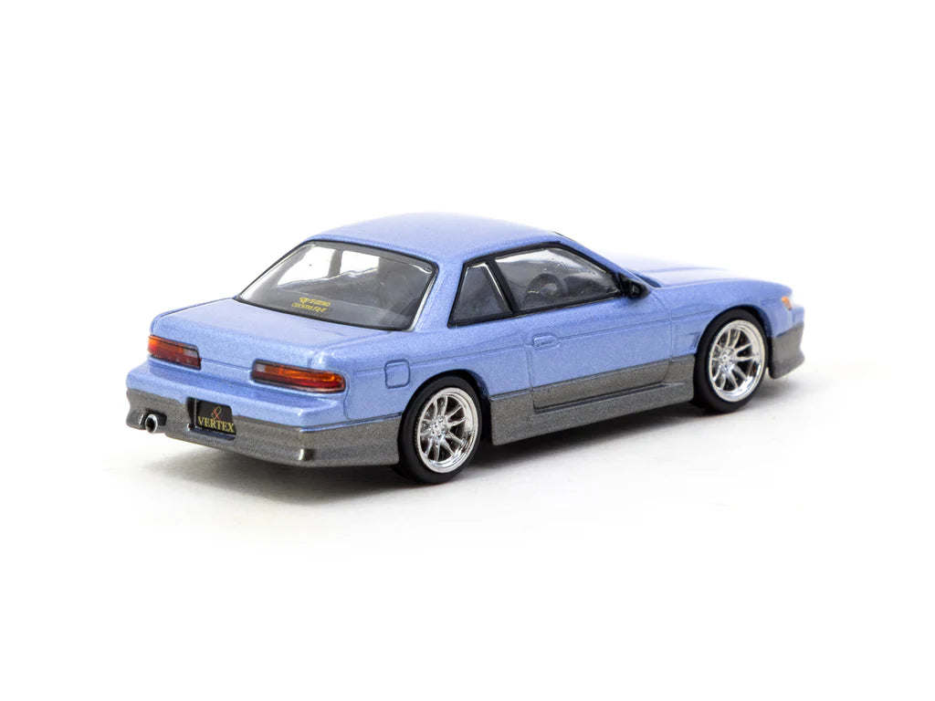 Tarmac Works 1/64 VERTEX Nissan Silvia S13 Blue/Grey - GLOBAL64