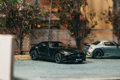 Tarmac Works 1/64 Mercedes-Benz SLS AMG Coupé Black Series Black Metallic - Singapore Special Edition - GLOBAL64