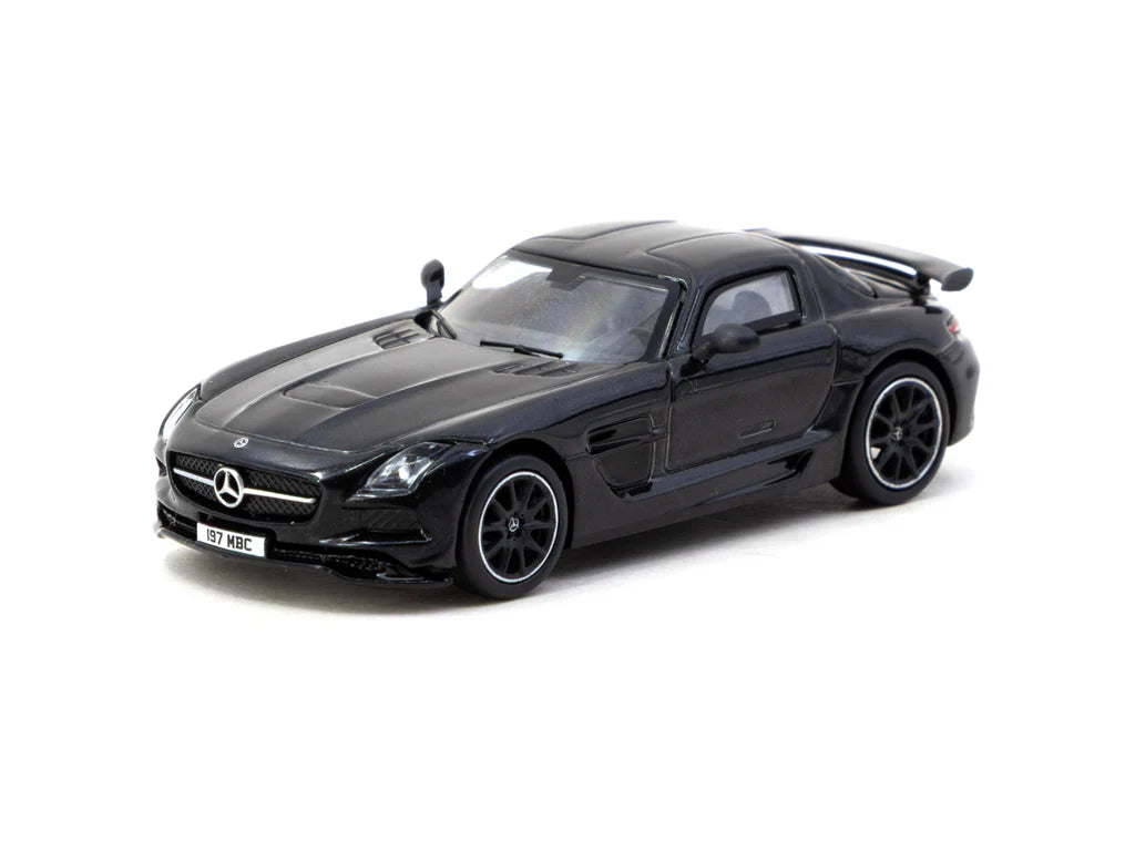 Tarmac Works 1/64 Mercedes-Benz SLS AMG Coupé Black Series Black Metallic - Singapore Special Edition - GLOBAL64