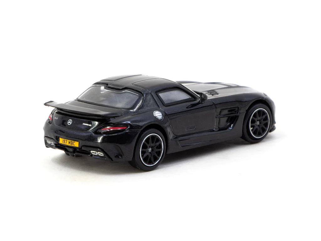 Tarmac Works 1/64 Mercedes-Benz SLS AMG Coupé Black Series Black Metallic - Singapore Special Edition - GLOBAL64