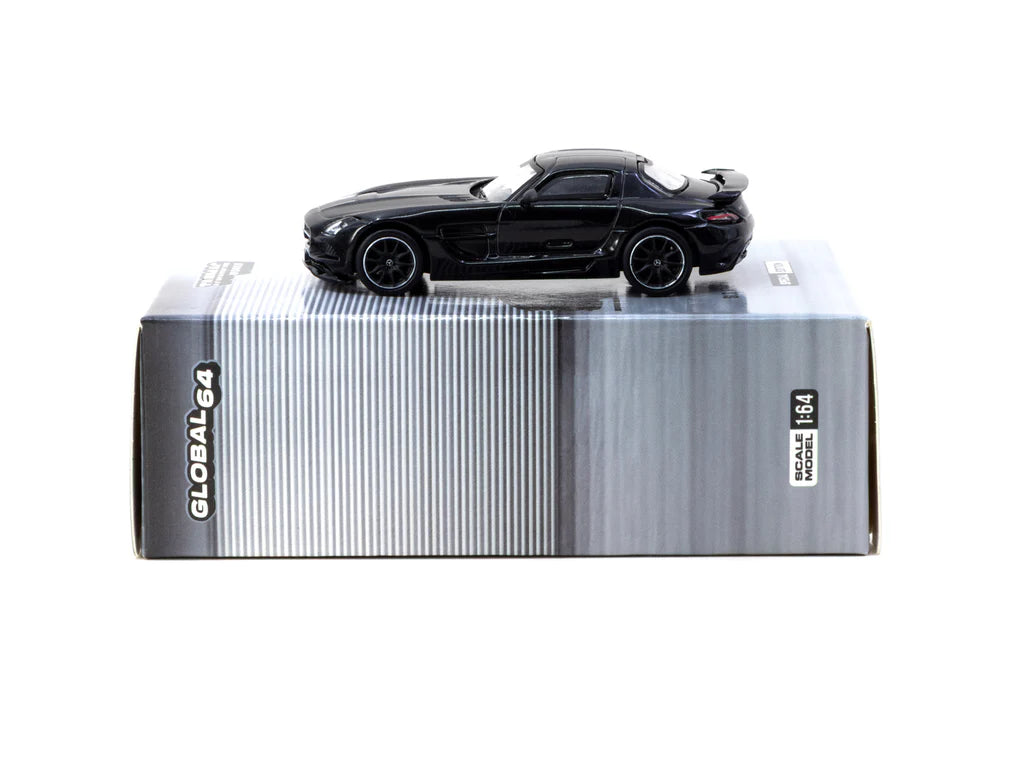 Tarmac Works 1/64 Mercedes-Benz SLS AMG Coupé Black Series Black Metallic - Singapore Special Edition - GLOBAL64