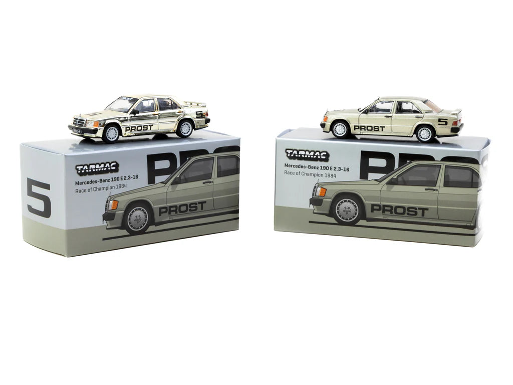 Tarmac Works 1/64 Mercedes-Benz 190 E 2.3-16 Race of Champion 1984 #5 Alain Prost - GLOBAL64