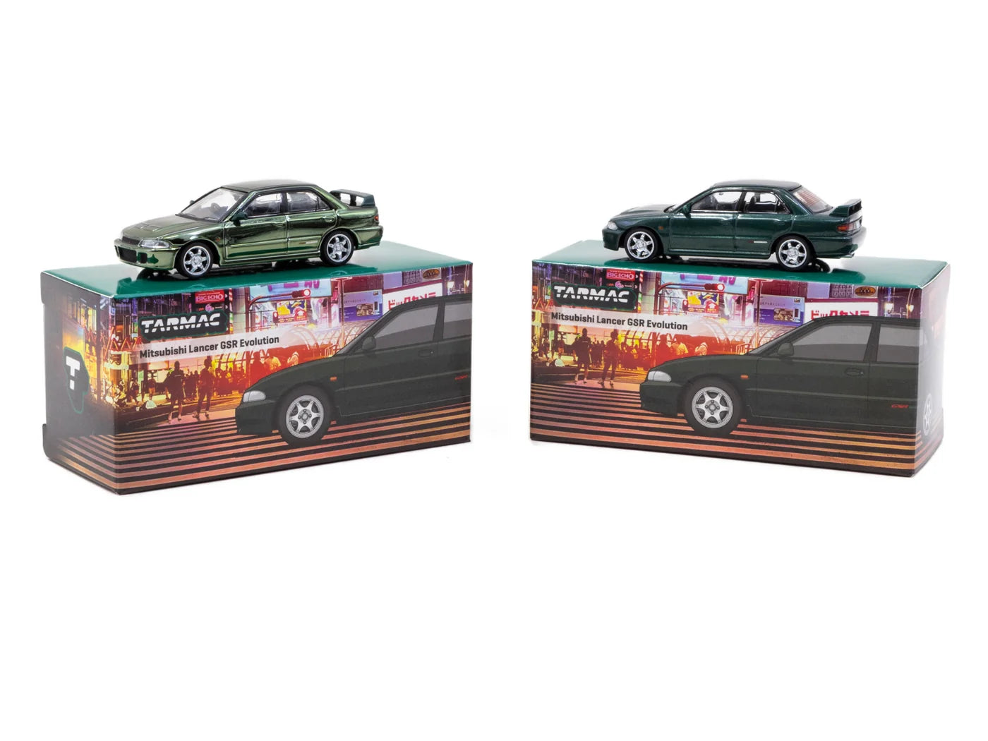 Tarmac Works 1/64 Mitsubishi Lancer GSR Evolution Green Metallic - Tarmac Works GLOBAL64
