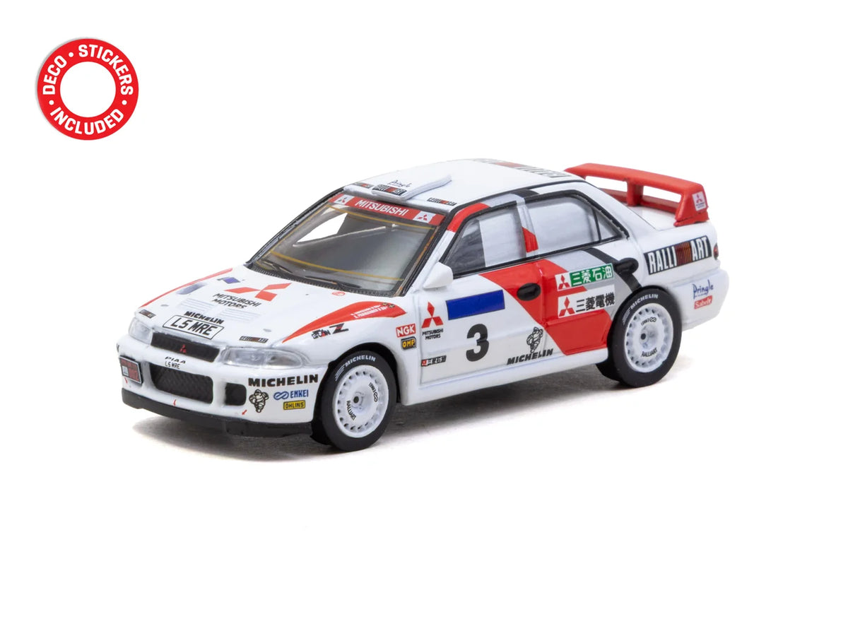 Tarmac Works 1/64 Mitsubishi Lancer Evolution II Hong Kong Beijing Rally 1994 #3 - Tarmac Works GLOBAL64