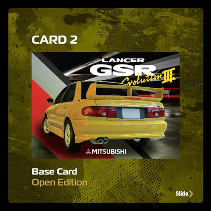 Tarmac Works 1/64 Mitsubishi Lancer GSR Evolution III Yellow with Tarmac Cards - GLOBAL64