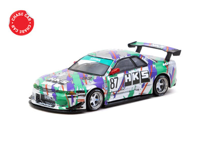 Tarmac Works 1/64 Nissan Skyline (R32) Widebody HKS with Tarmac Cards Combo Set - Designed by Jon Sibal - Tarmac Works GLOBAL64