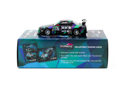 Tarmac Works 1/64 Nissan Skyline (R32) Widebody HKS with Tarmac Cards Combo Set - Designed by Jon Sibal - Tarmac Works GLOBAL64
