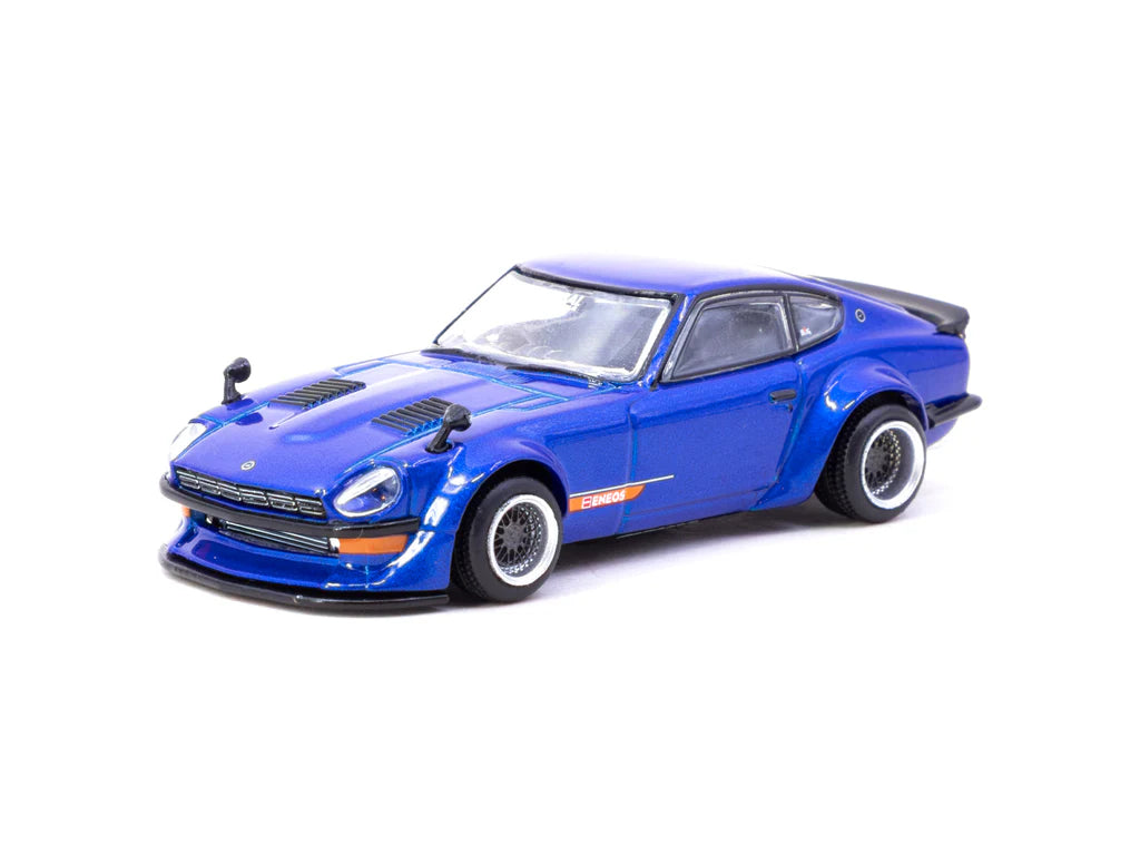 Tarmac Works 1/64 Nissan Fairlady Z S30 Widebody Blue - Designed by Jon Sibal - GLOBAL64