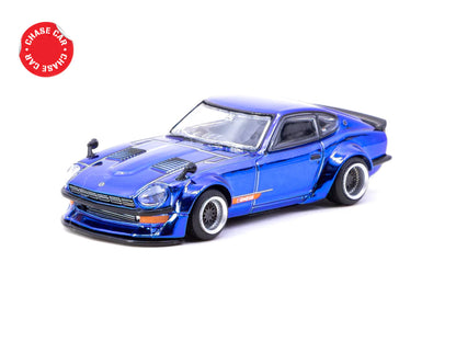 Tarmac Works 1/64 Nissan Fairlady Z S30 Widebody Blue - Designed by Jon Sibal - GLOBAL64