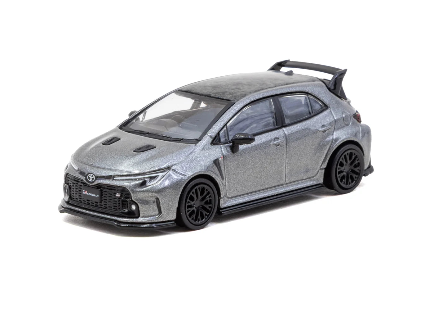 Tarmac Works 1/64 Toyota GR Corolla Grey with oil can packaging - Tarmac Works GLOBAL64