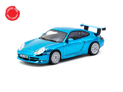 Tarmac Works X iXO Models 1/64 Porsche 911 GT3 (type 996) Light Blue - GLOBAL64