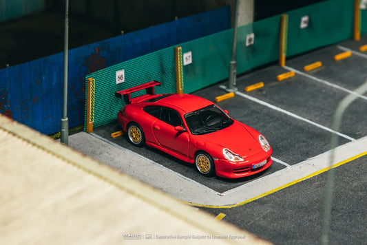 Tarmac Works X iXO Models 1/64 Porsche 911 GT3 (type 996) Red - GLOBAL64
