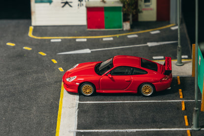 Tarmac Works X iXO Models 1/64 Porsche 911 GT3 (type 996) Red - GLOBAL64