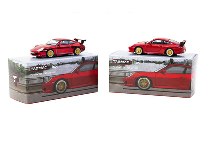 Tarmac Works X iXO Models 1/64 Porsche 911 GT3 (type 996) Red - GLOBAL64