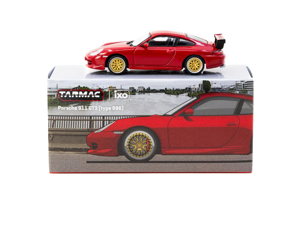 Tarmac Works X iXO Models 1/64 Porsche 911 GT3 (type 996) Red - GLOBAL64