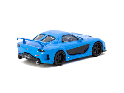 Tarmac Works 1/64 Mazda RX-7 VeilSide Fortune7 Blue - Tarmac Works GLOBAL64