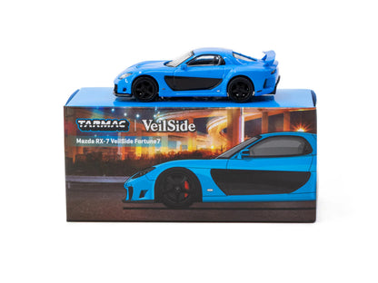 Tarmac Works 1/64 Mazda RX-7 VeilSide Fortune7 Blue - Tarmac Works GLOBAL64